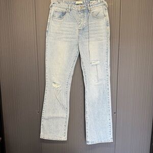 CLEO + WOLF Light Wash High Rise Ankle Denim Distressed Jeans Women’s 30x32